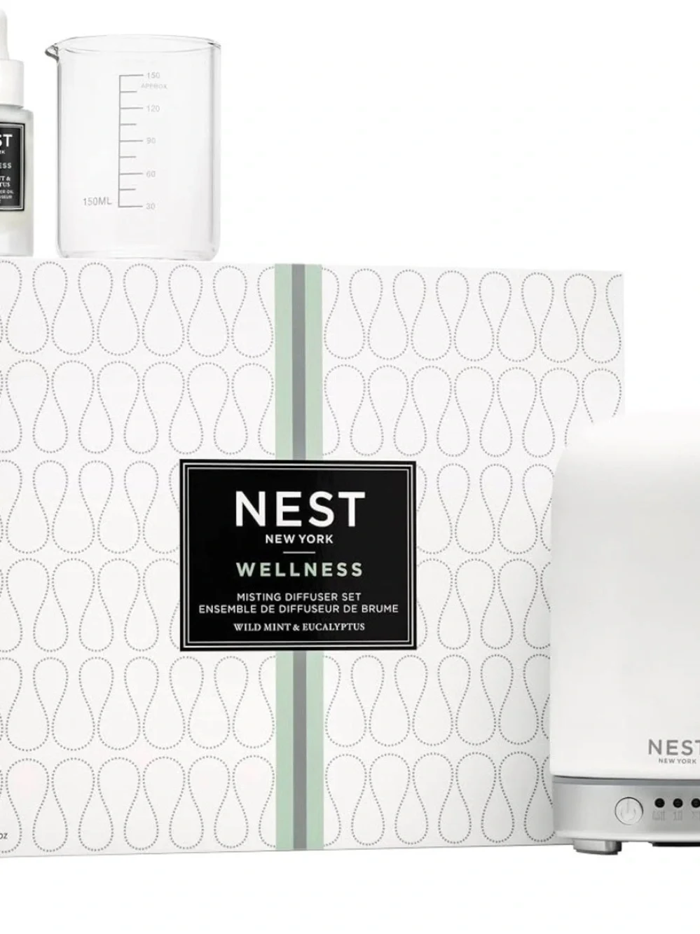 Wellness Wild Mint & Eucalyptus Misting Diffuser Set - Brand New